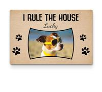 Personal Chic Personalised Door Mat - I Rule The House - Welcome Mat, Welcome Door Mat (Model #2)