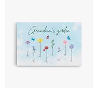 Personal Chic Personalised Grandma Mummy's Garden Canvas - Personalised Gift for Mum for Christmas, Mother's Day, Birthday, Anniversary (2 Kids, Model #2)