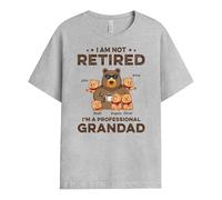 Personal Chic Personalised I Am A Professional Grandad, Grandma T-Shirt - Personalised Gift for Fathers, Mothers for Father's Day, Mother's Day, Christmas, Birthday (Sport Grey, Model #2)