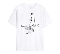 Personal Chic Personalised Link of Daddy Grandad Children T-Shirt - Personalised Gift for Dad and Grandad for Father's Day, Birthday and Christmas (4 Kids, Model #1)
