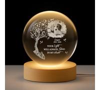 Personal Chic Personalised Memorial Crystal Ball Lamp with Photo - I'm Always With You - Photo snow globe, 3d crystal photo, personalised snow globe photo, personalised crystal ball (Model #3)