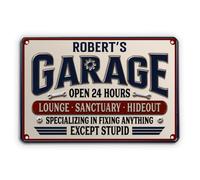 Personal Chic Personalised Metal Sign - Knower of Stuff Fixer Of Things - Dad Sign, Personalised Father Day Gifts, Gifts For Fathers Day, Garage Signs For Dad, Shed Signs, Grandad Gift (Model #3)