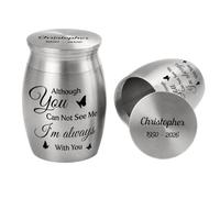 Personal Chic Personalised Mini Urn - Personalised Memorial I'm Always With You for Loss of Mum/Dad - urns for human ashes, ashes urn, small urns for human ashes, ashes keepsake (Model #2)