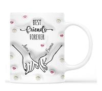 Personal Chic Personalised Mug - Best Friends Holding Hands (Model #3)