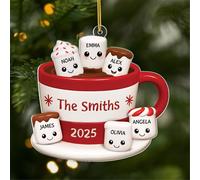 Personal Chic Personalised Ornament - Acrylic Family Christmas Ornament - Personalised christmas bauble family, Christmas tree decorations, Hanging decor xmas, family xmas giftspp[[ (Model #1)
