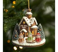 Personal Chic Personalised Ornament - Family Name - Christmas tree decorations personalised, Hanging decor xmas, Family xmas gifts, House Christmas Ornament (#2)