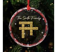 Personal Chic Personalised Ornament - First Family Christmas - Christmas tree decorations personalised, Hanging decor xmas, personalised xmas tree baubles (Model #6)