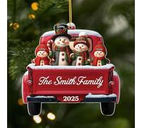 Personal Chic Personalised Ornament - The Family - Christmas tree decorations personalised, Hanging decor xmas, personalised xmas tree baubles (model #9)