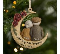 Personal Chic Personalised Ornament - Together Since - Personalised christmas decorations, for couples, growing old together ornament, xmas gift ideas for couples (model #2)