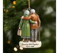 Personal Chic Personalised Ornament - Together Since - Personalised christmas decorations, for couples, growing old together ornament, xmas gift ideas for couples (Model #6)