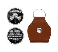Personal Chic Personalised Pocket Hug - Once A Brother, Always A Brother - Personalised keychain, brother gifts, Big brother badge, Personalised gifts for brother, Pocket Hug For Friends (Model #4)