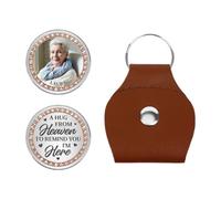 Personal Chic Personalised Pocket Hug with Photo - I Will Carry You With Me - A Hug From Heaven - personalised picture keyring, memorial gifts, photo keyring, personalised keychain (Model #4)