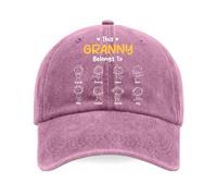 Personal Chic Personalised Washed Cotton Cap - Grandad with Grandkids Names - Grandad Hat, Personalised Caps for Men, Custom Hat, Denim Cap, Mens Caps, Dad Gift (8 Kids)