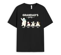 Personal Chic Personalised White Bears Grandad's, Grandma's Gang T-Shirt - Personalised Gift for Mum and Dad for Mother's Day, Father's Day (UK, Alpha, S, 5XL, Regular, Regular, 6 Bears)