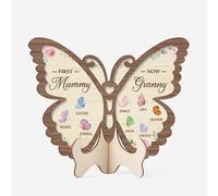Personal Chic Personalised Wooden Plaque - First Mummy Now Granny - Personalised mothers day gifts, Grandma plaque, Mum plaques, Mothers day gifts for nanny (Model #1)