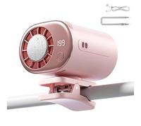 Personal Clamp On Fan | USB Rechargeable Mini Personal Cooling Fan For Desk | LED Display Quiet Portable Fans With Clip For Commuting Travel Picnic Music Festival Public