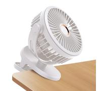 Personal Clip On Fan | Rechargeable Small Portable Fan,Quiet Rotatable Cooling Device, 4 Speeds 720 Degree Adjustable Blower For Home Bedroom Travel