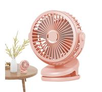 Personal Clip on Fan, USB Clip on Fan, Rechargeable USB Desk Clamp Fan, Ultra-Quiet Cooler with 4 Speeds, Adjustable 720 Degree Rotatable Blower for the