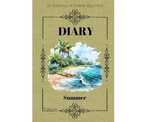 Personal Diary Journal - Travel Notebook - Travel Accessories - Cute Gifts - Pages ready to fill in - Diary for every season SUMMER