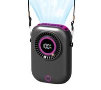Personal Fan | Small Pocket Fan | 5 Speeds Rechargeable Digital Display Neck Cooler for Indoor Outdoor School Gym Travel Sports Beach