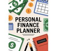 Personal Finance Planner: An Undated Monthly Budget, Expense, Savings, and Debt Tracker | Simple Financial Elements Cover Design