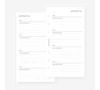 Personal Gratitude Log Planner Insert Agenda Refill for Filofax Personal, LV MM sized 6 ring agendas, 3.75 x 6.75