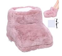 Personal Heated Foot Muff - Soft Fabric Foot Warmer, Reliable Adjustable Temperature, Long Lasting Cordless Warming Pad, Comfort Super Soft Feel | Secure for Chilly Days and Indoors Watching TV