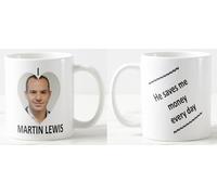 PERSONAL IDENTITY Ceramic Mug - I Love Martin Lewis HE Saves ME Money Every Day - Money Saving Expert Energy Bills tv Presenter Celebrity Mugs