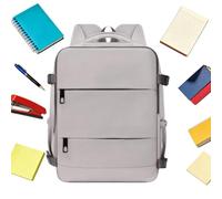 Personal Item Travel Backpack Large Volume Waterproof Expandable, gray, Siehe Beschreibung, See description