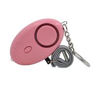 Personal Keychain Alarm, Security Alarm for Women, Men, Kids Protection Handheld Safety Siren for Self Defense, Security Sound Device with Panic Strobe Light (Pink)