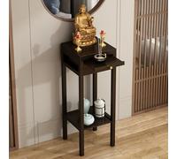 Personal Meditation Shrine with Retractable Pull Plate, Prayer Altar Cabinet, Bamboo Shrine Table for Temples, Peaceful Worship Space