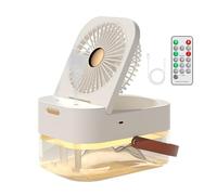 Personal Misting Blower - Desktop hub with hydrocooling, high-speed triple airflow, integrated liquid reservoir, rechargeable battery hardware | Indoor climate controller, for war