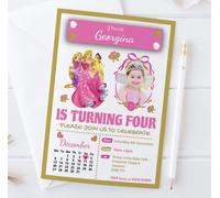 Personal Moments 10 PERSONALISED DISNEY PRINCESS BIRTHDAY PARTY INVITATIONS INVITES ANY AGE +ENV