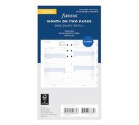 Personal Month on two pages English block format tabbed 2025