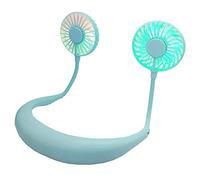 Personal Neckband Fan With LED Light 3 Speeds Strong For Outdoor Travel Sports Office Home Neckband Fan Hands Free Necessities