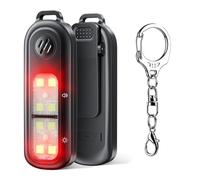 Personal Safety Alarm for Women, gliship Loud 130DB Siren self Defense Keychain with 3 Colors LED Strobe Safety Lights Rechargeable Taillight Clip On Alarm for Running Women Men Children Elderly