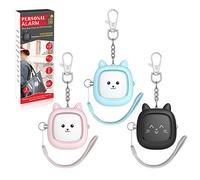 Personal Safety Alarm - VIGOROAD Loud Siren with LED Light, Easy Pull-Pin Keychain for Women & Seniors, Portable Everyday Use (3 Pack)