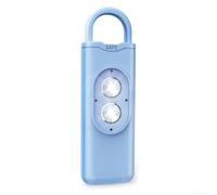 Personal Safety Alarm with 130dB Loud Siren and Dual Strobe LED Lights, Portable Self Defence Device for Women, Children and Elderly, 1 Year Standby, White (Blue)