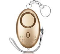 Personal Safety Alarms for Women, Reusable Police Approved 140DB Loud Alarm with LED Light, Small Personal Security Alarm Torch Keychain Safety Security Alarm Panic Rape Attack Safety Tool (Gold)