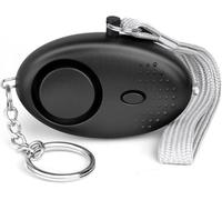 Personal Safety Alarms For Women,Reusable Police Approved 140DB Super-Loud! Siren, Small Personal Security Alarm with LED Light,Torch Keychain for Women, Girls, Children and Elderly (Black)