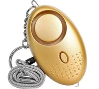 Personal Safety Alarms, Police Approved 140 DB Super-Loud! Siren, Self-Defense Protection Security Alarm with LED Light, Small Reusable Alarm Keyring - Panic Rape Attack Alarms for Women Kids (Gold)