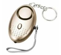 Personal Safety Device Keyring Police Recognized Standards Panic Alarm LED Flashlight, Mini 140DB Approved Self Defense Rape Attack Safety Sound Kit for Women Girl (Gold)