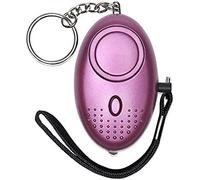 Personal Security Alarm Keychain With LED Flashlight - 140DB Loud Police Approved Self Defense Rape Safety for Women, Girls and Elders (Purple)