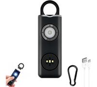 Personal Security Alarm,The Original Personal Alarm For Women,Keychain With, Rechargeable,130 Db Siren,Strobe,Led Light. Helps The Elderly And Children Emergency Call (B)