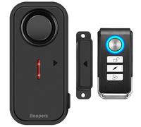 Personal Security Waterproof Door/Window Alarm - IP66 Waterproof with Remote Control, 113dB, Alarm/Doorbell Mode, Upgraded door gap spacing - Indoor/Outdoor Anti-Theft (1 Main Unit & 1 Remote Control)