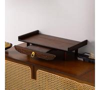 Personal Shrine Altar Table - Bamboo Prayer Meditation Table with Extendable Tray for Small Spaces (Dark Walnut, 60x25x13cm)