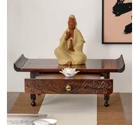 Personal Shrine Bamboo Altar Table,Meditation Personal Shrines Stand with Storage and Drawer,Chinese Prayer Cabinet for Relaxation,Prayers,Home,Business,Temple