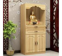 Personal Shrine Meditation Table with Storage Drawers, Puja Table for Prayers Rituals Divination(Brown,166x80cm/65.4x31.5in)