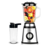 Personal Size Smoothie Blender with Cup for Kitchen 500W Stainless Steel Small Blender 2 Speed Adjustable with 48oz Glass Jar Double Serve Blender for Smoothies Shakes Drinks Baby Complementary
