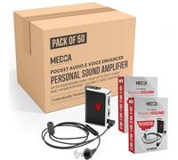 Personal Sound Amplifier - Personal Audio Amplifier Device and Voice Enhancer Device for Sound Gain of 50dB, Up to 100 Feet Away, Pocket Hearing Devices (Case of 50)